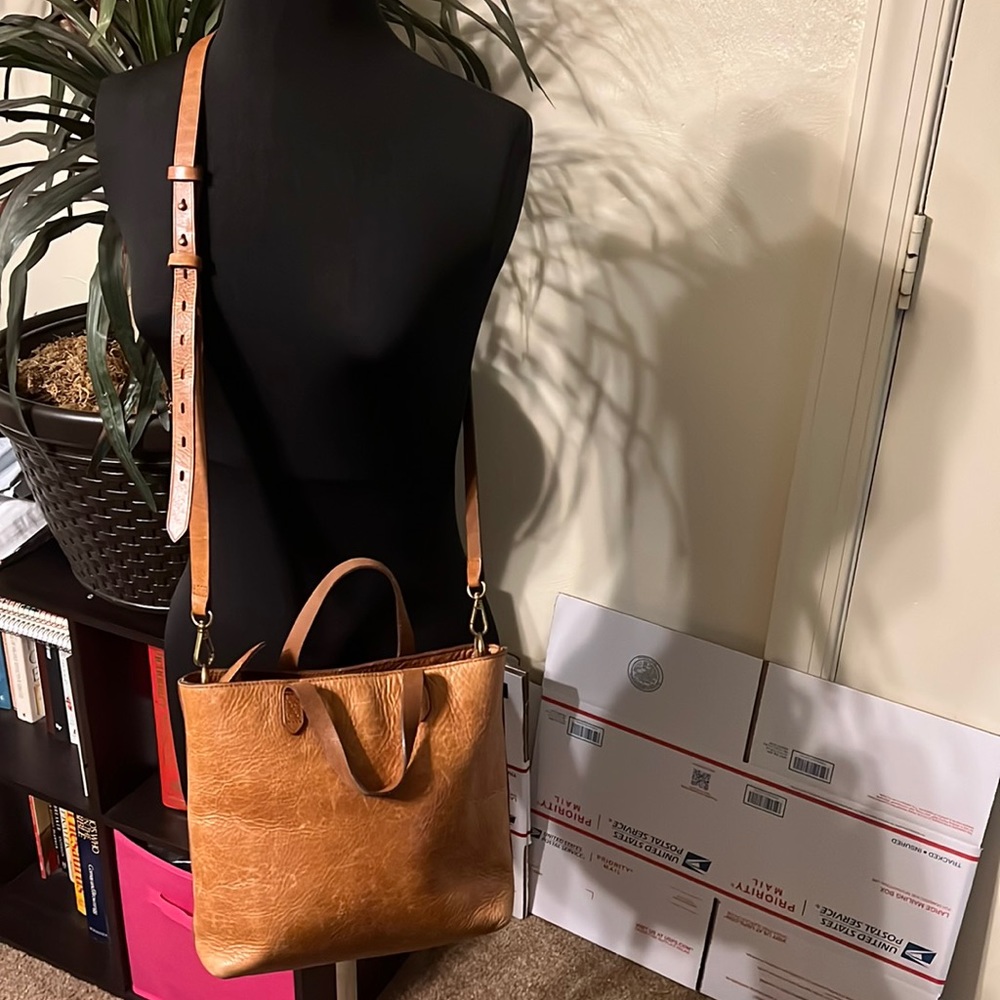 Madewell Leather Zip-Top Transport Crossbody Purse Bag